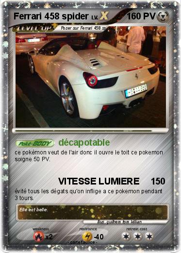 Pokemon Ferrari 458 spider