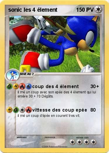 Pokemon sonic les 4 élement