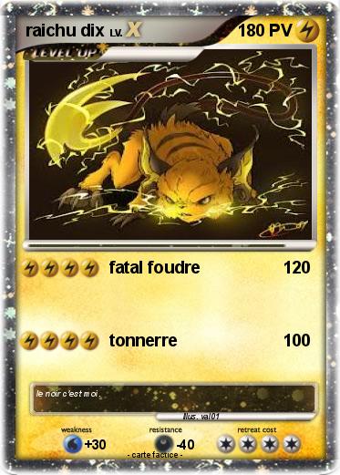 Pokemon raichu dix