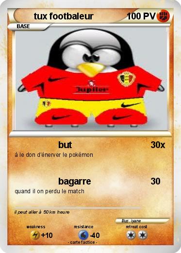 Pokemon tux footbaleur