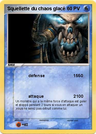 Pokemon Squellette du chaos glacé