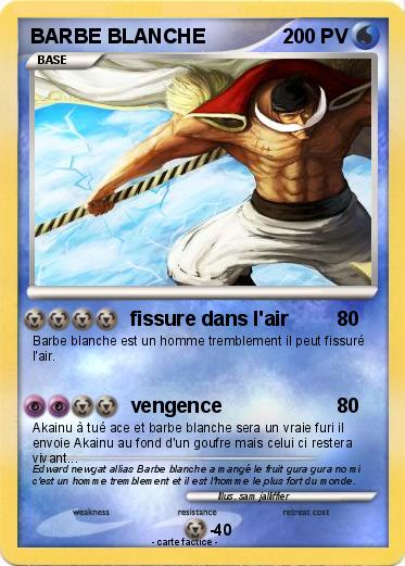 Pokemon BARBE BLANCHE