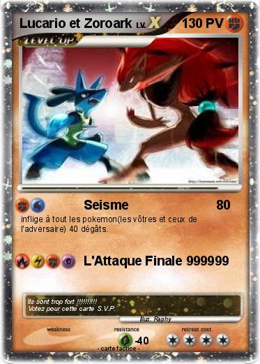 Pokemon Lucario et Zoroark