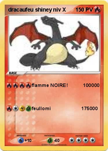 Pokemon dracaufeu shiney niv X