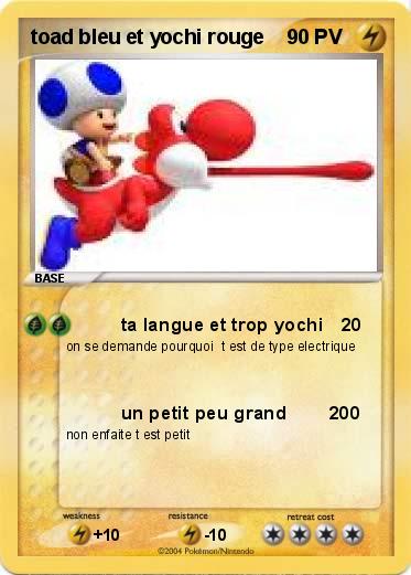 Pokemon toad bleu et yochi rouge