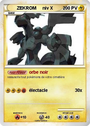 Pokemon ZEKROM     niv X