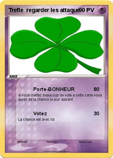 Pokemon Trefle  regarder les attaque