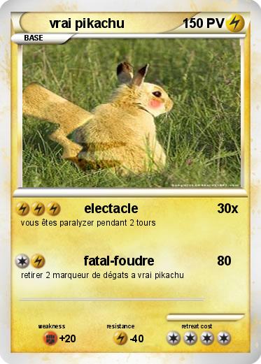 Pokemon vrai pikachu
