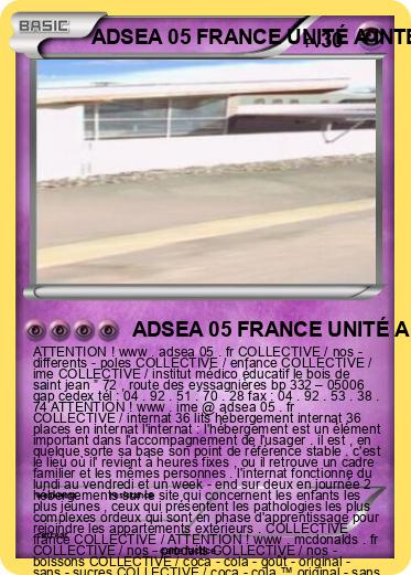 Pokemon ADSEA 05 FRANCE UNITÉ A INTERNAT FRANCE IME FRANCE
