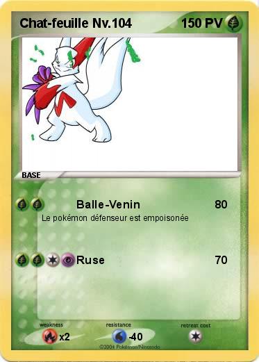 Pokemon Chat-feuille Nv.104