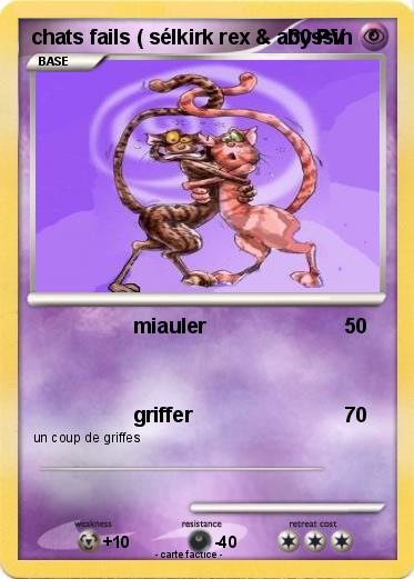 Pokemon chats fails ( sélkirk rex & abyssin