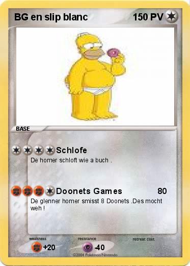 Pokemon BG en slip blanc