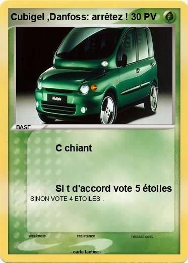 Pokemon Cubigel ,Danfoss: arrêtez !