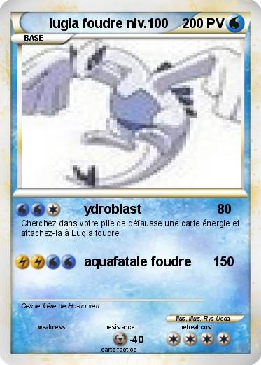 Pokemon lugia foudre niv.100