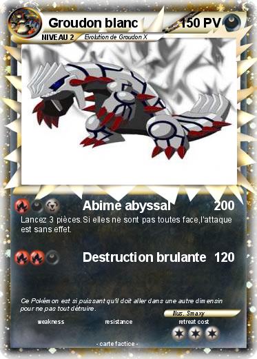 Pokemon Groudon blanc