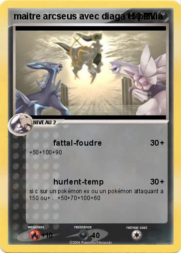 Pokemon maitre arcseus avec diaga et palkia