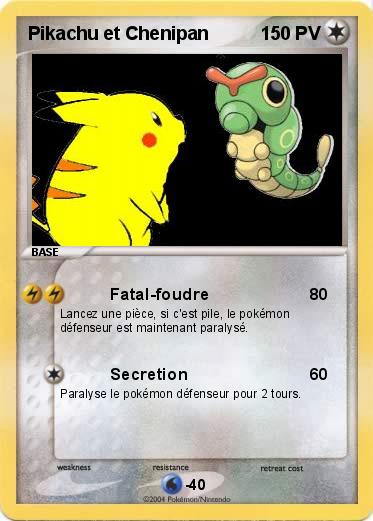 Pokemon Pikachu et Chenipan