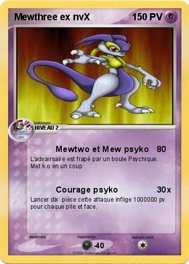 Pokemon Mewthree ex nvX