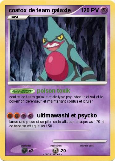 Pokemon coatox de team galaxie