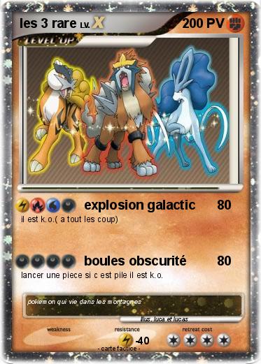 Pokemon les 3 rare