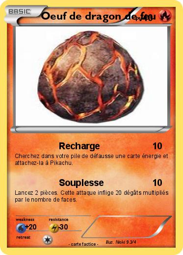 Pokemon Oeuf de dragon de feu
