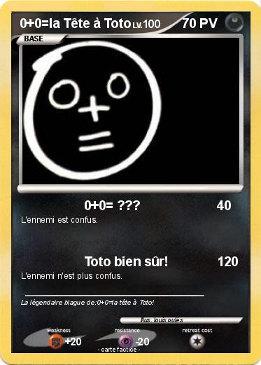 Pokemon 0+0=la Tête à Toto