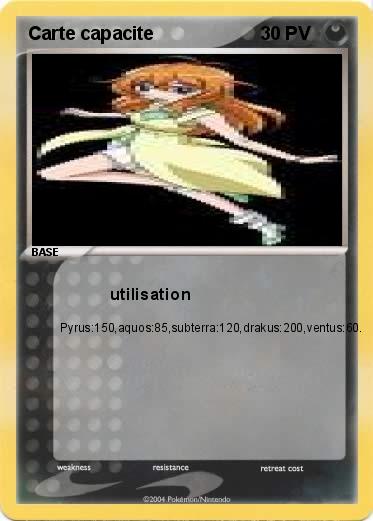 Pokemon Carte capacite