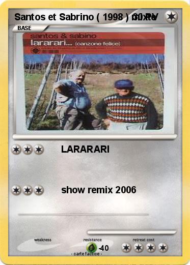 Pokemon Santos et Sabrino ( 1998 ) mixte