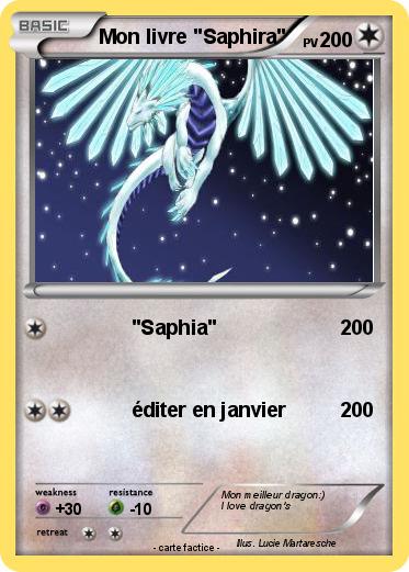 Pokemon Mon livre "Saphira"