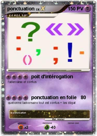 Pokemon ponctuation