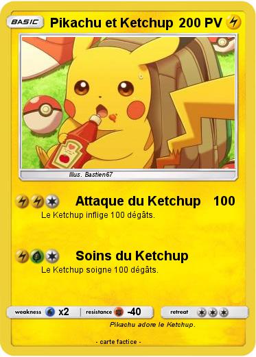 Pokemon Pikachu et Ketchup