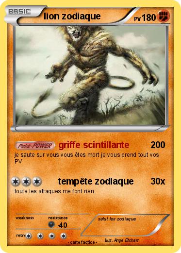 Pokemon lion zodiaque