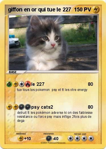 Pokemon giffon en or qui tue le 227
