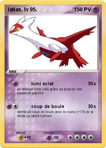 Pokemon latias. lv 95.