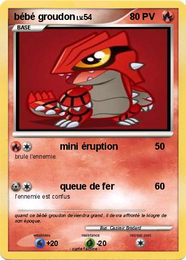 Pokemon bébé groudon