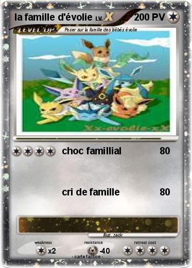 Pokemon la famille d'évolie