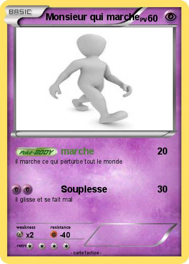 Pokemon Monsieur qui marche