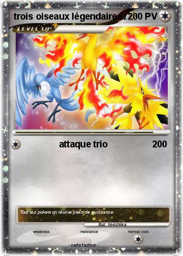 Pokemon trois oiseaux légendaire