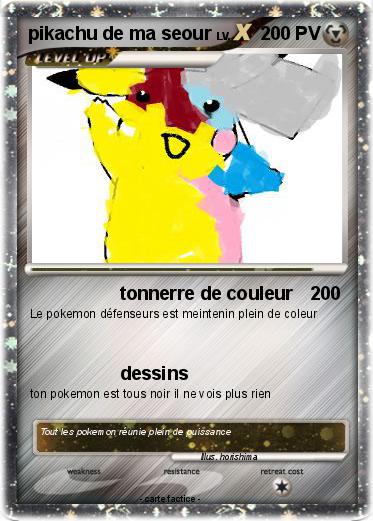 Pokemon pikachu de ma seour