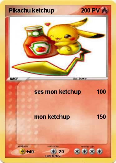 Pokemon Pikachu ketchup