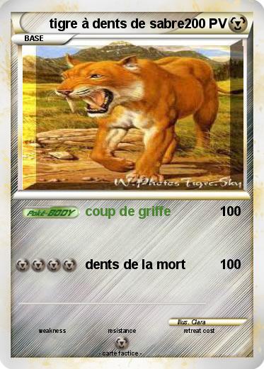 Pokemon tigre à dents de sabre