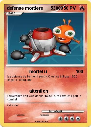 Pokemon defense mortiere      53000