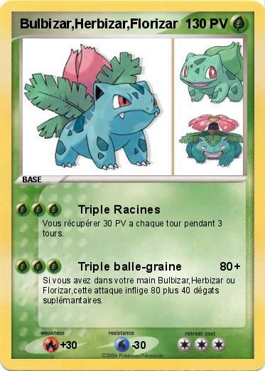 Pokemon Bulbizar,Herbizar,Florizar