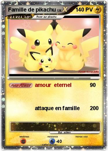 Pokemon Famille de pikachu