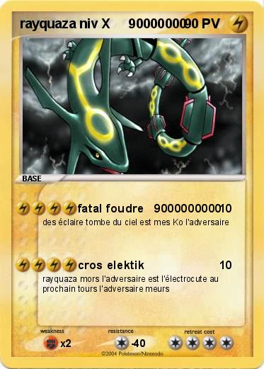 Pokemon rayquaza niv X     90000000