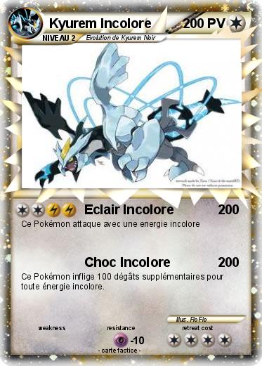 Pokemon Kyurem Incolore