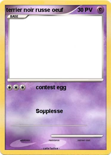 Pokemon terrier noir russe oeuf
