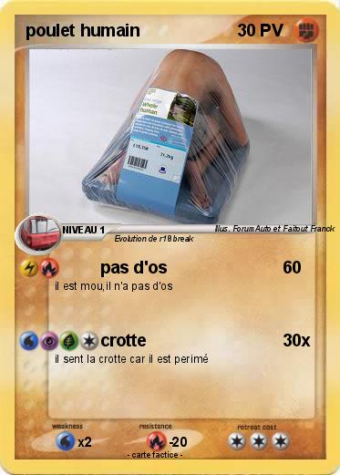 Pokemon poulet humain