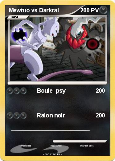 Pokemon Mewtuo vs Darkrai