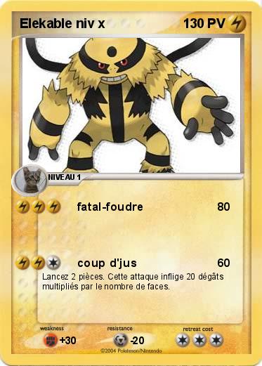 Pokemon Elekable niv x